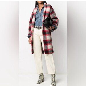 Isabel Marant Gabriel checked wool-blend coat